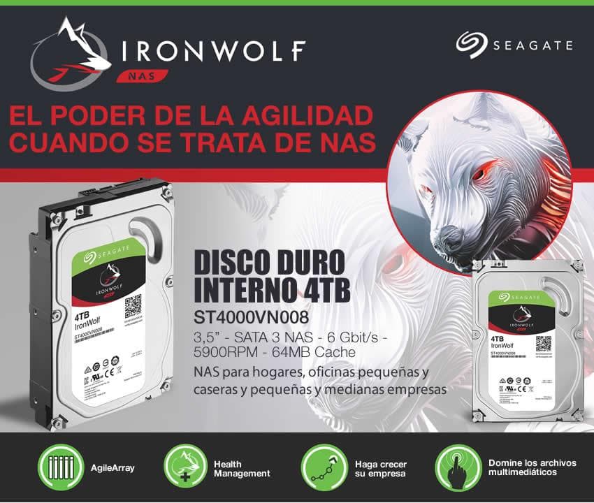Disco Rigido Nas 4 Tb Seagate Ironwolf 256mb — miniatura 2