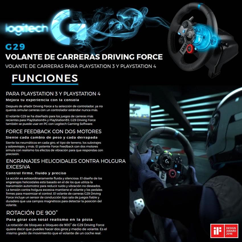 Volante + Pedalera Logitech (G29) Pc/Ps3/Ps4 — miniatura 2