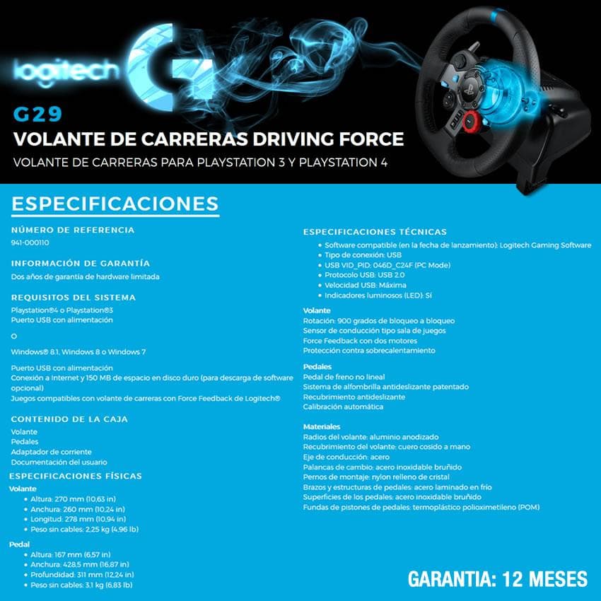 Volante + Pedalera Logitech (G29) Pc/Ps3/Ps4 — miniatura 4
