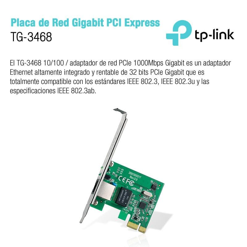 Placa de Red TG-3468 PCIe 10/100/1000Mbps c/Low profile bracket — miniatura 2