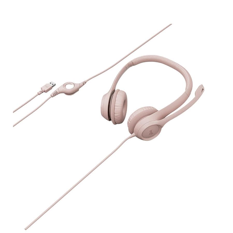 Auricular Logitech H390 USB con Microfono Rosa — miniatura 2
