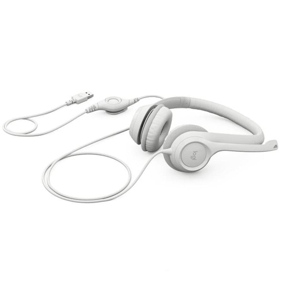 Auricular Logitech H390 USB con Microfono Blanco — miniatura 2