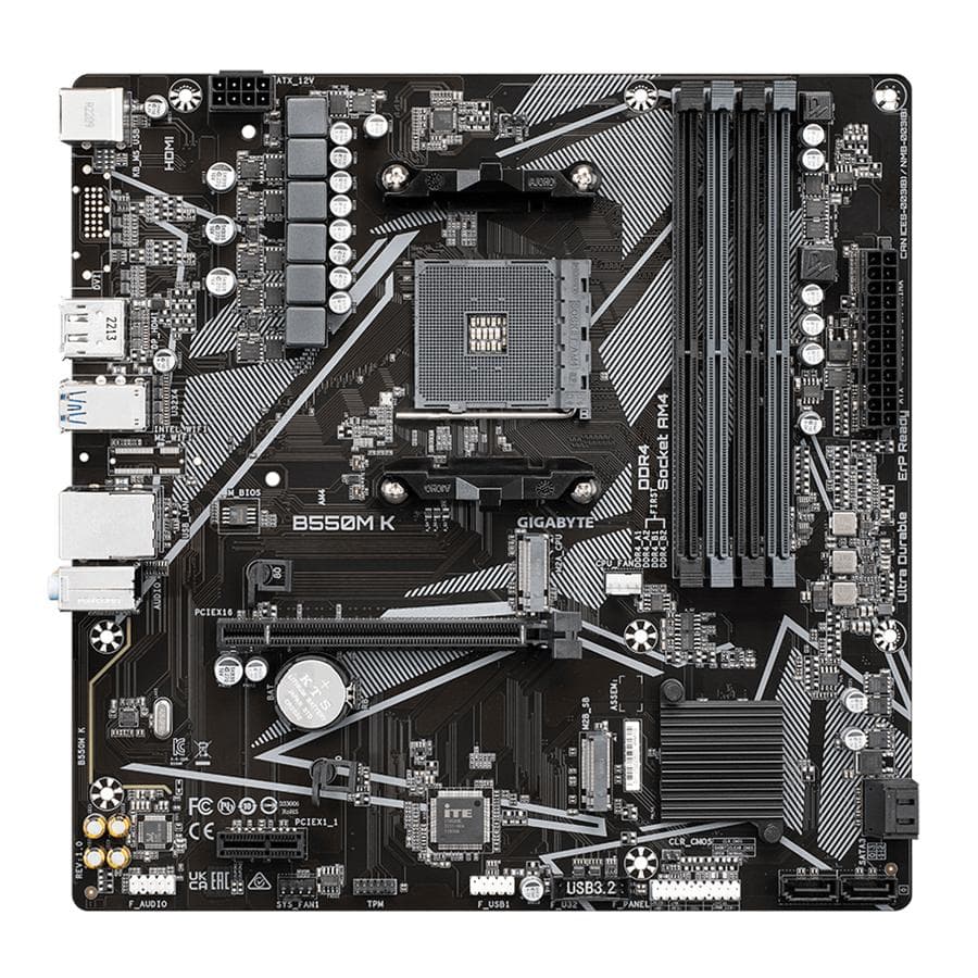 Mother Gigabyte B550M K Socket AM4 — miniatura 2
