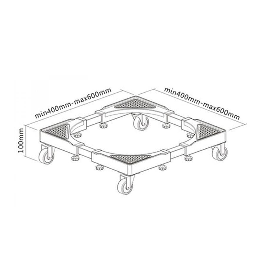 Soporte base móvil Intelaid IT-ESI Ajustable 400-600 mm — miniatura 2