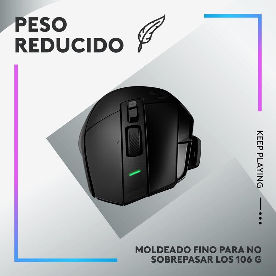 Mouse Gamer inalámbrico Logitech G502 X PLUS Negro LIGHTSPEED RGB para juegos — miniatura 8