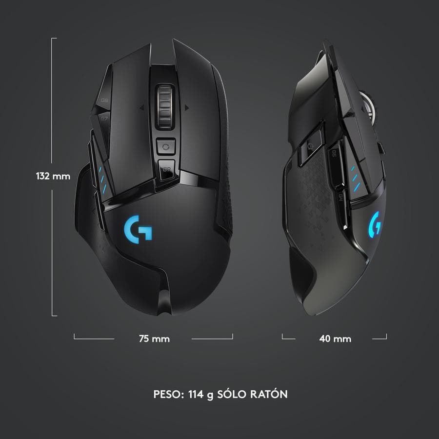 Mouse Gamer inalámbrico Logitech G502 LIGHTSPEED para gaming — miniatura 10