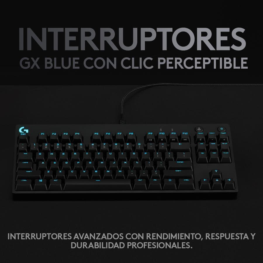 Teclado Gamer mecánico Logitech G PRO Black para gaming — miniatura 3