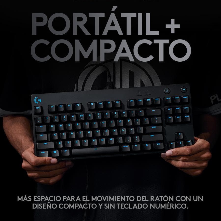 Teclado Gamer mecánico Logitech G PRO Black para gaming — miniatura 4