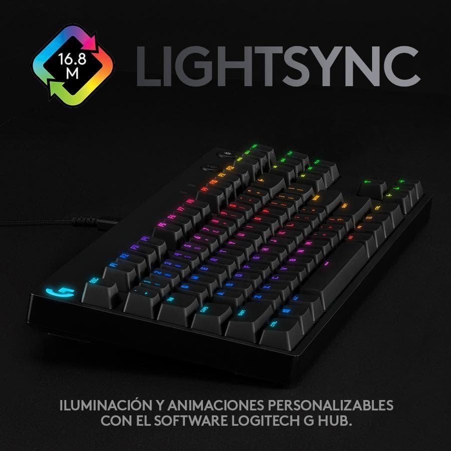 Teclado Gamer mecánico Logitech G PRO Black para gaming — miniatura 5
