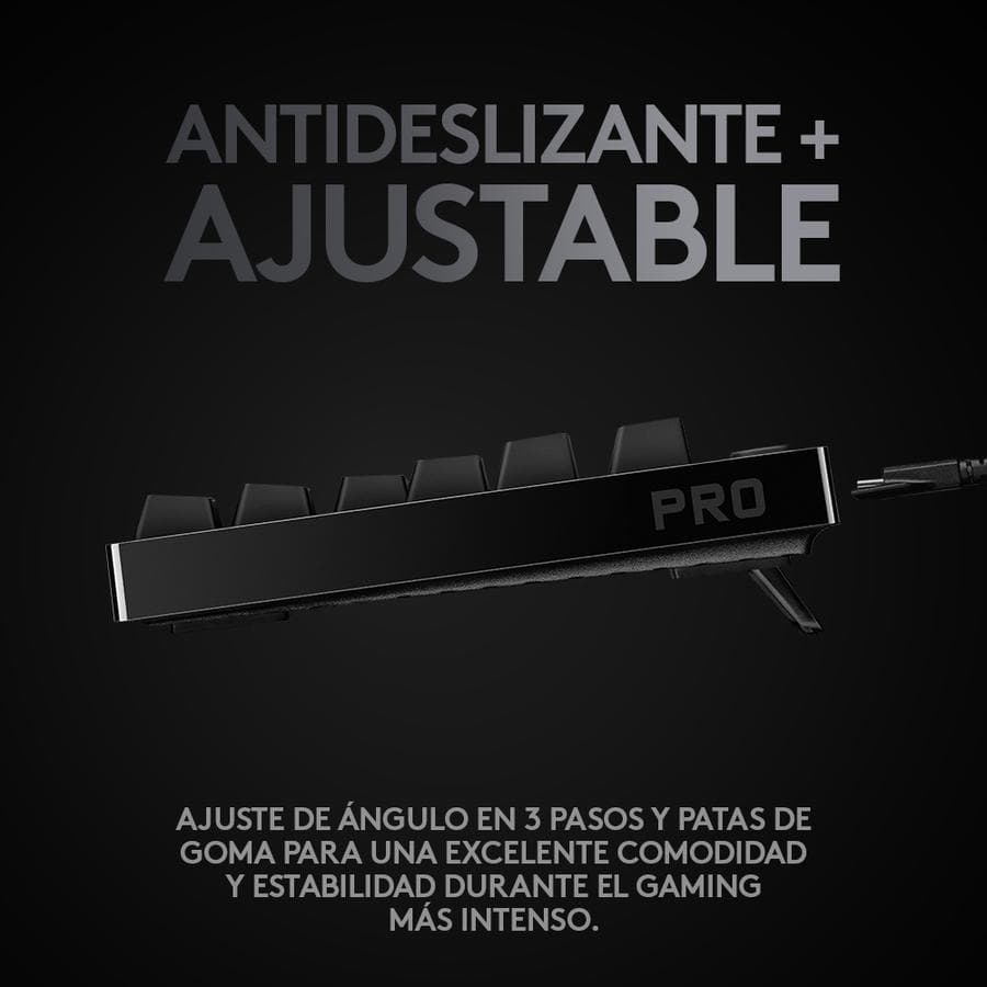 Teclado Gamer mecánico Logitech G PRO Black para gaming — miniatura 7