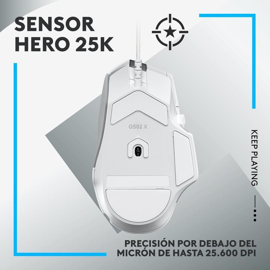 Mouse Gamer Logitech G502X Blanco — miniatura 4