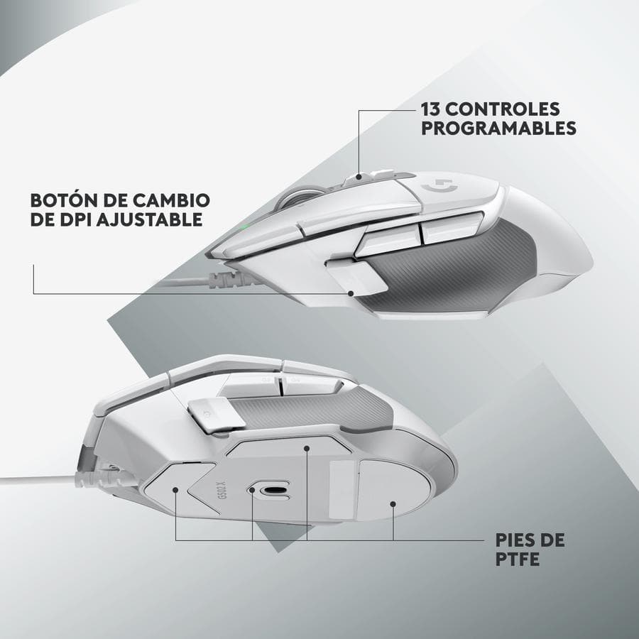 Mouse Gamer Logitech G502X Blanco — miniatura 5