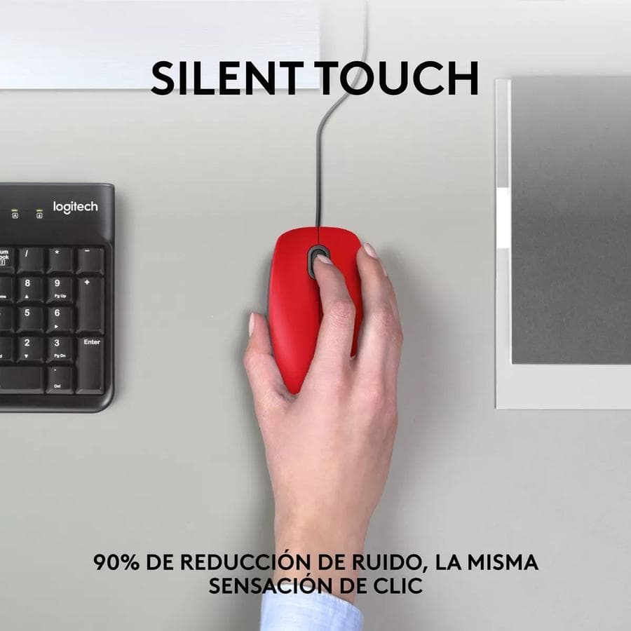 Mouse Logitech M110 Silent Red Usb — miniatura 2