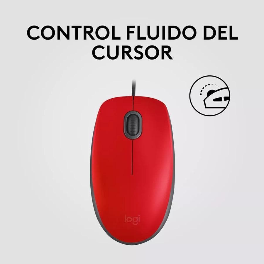 Mouse Logitech M110 Silent Red Usb — miniatura 3