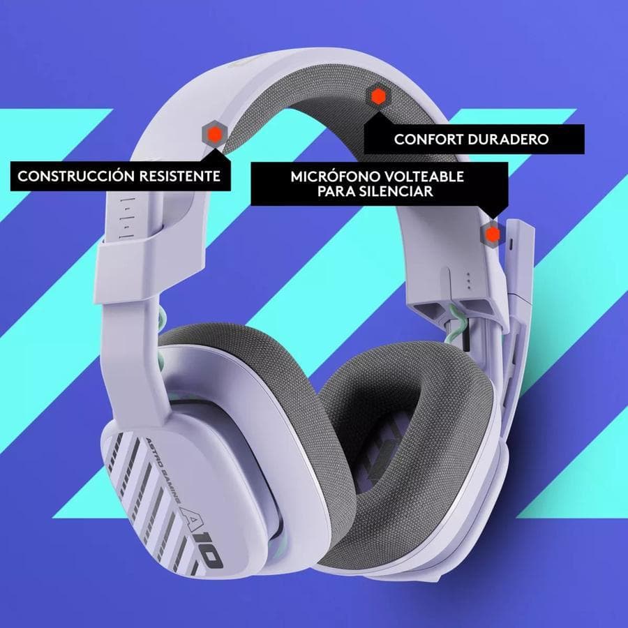 Auricular Gamer Logitech Astro A10 2nd Gen Ps Lila — miniatura 7
