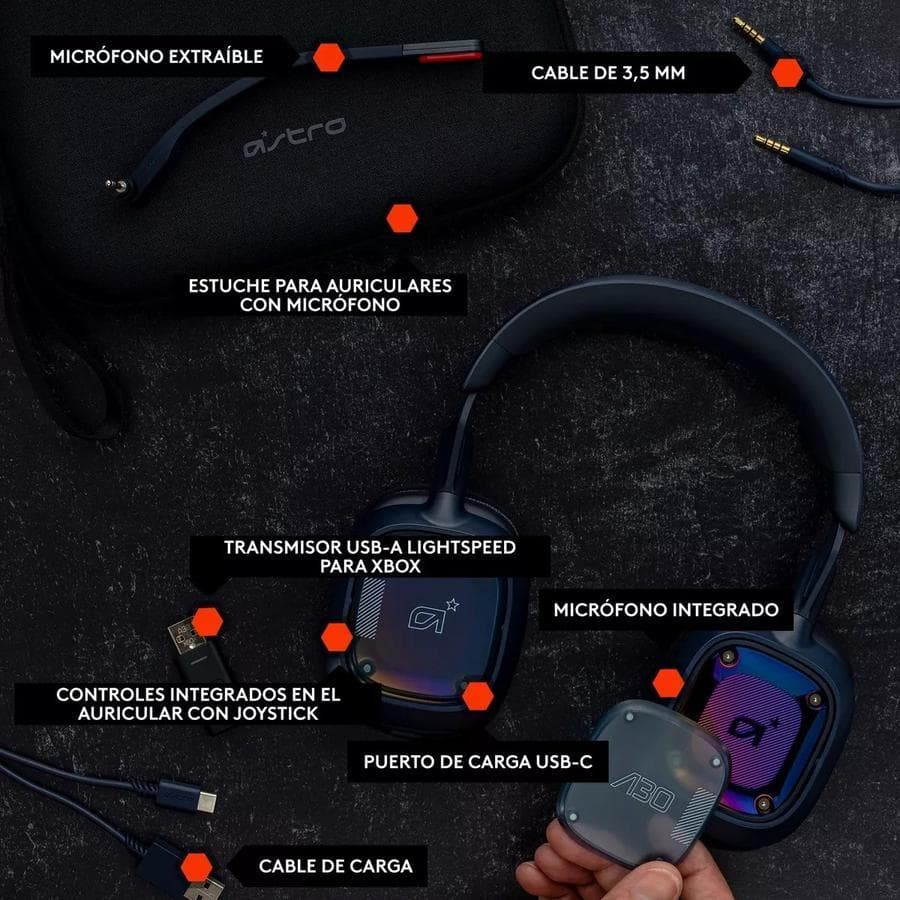 Auricular Gamer Logitech Astro A30 Xbox Negro — miniatura 2