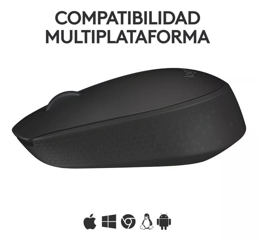 Mouse Inalámbrico Logitech (M170)  Negro  — miniatura 3
