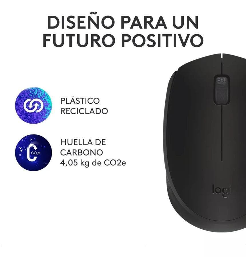 Mouse Inalámbrico Logitech (M170)  Negro  — miniatura 4