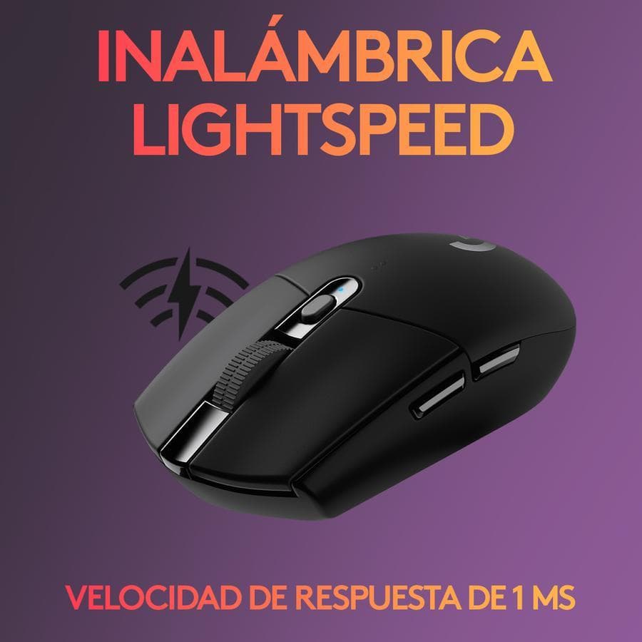 Mouse Inalámbrico Logitech LightSpeed (G305) Negro  — miniatura 6