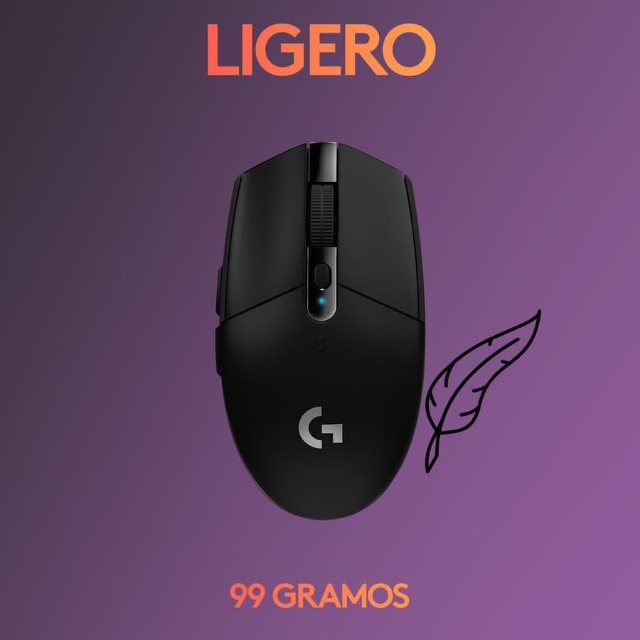 Mouse Inalámbrico Logitech LightSpeed (G305) Negro  — miniatura 8