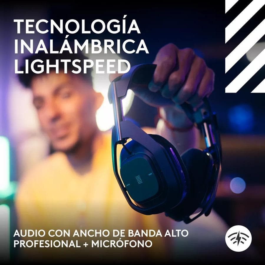 Auricular Gamer Inalámbrica + Base, Logitech Astro A50 X Negro — miniatura 3