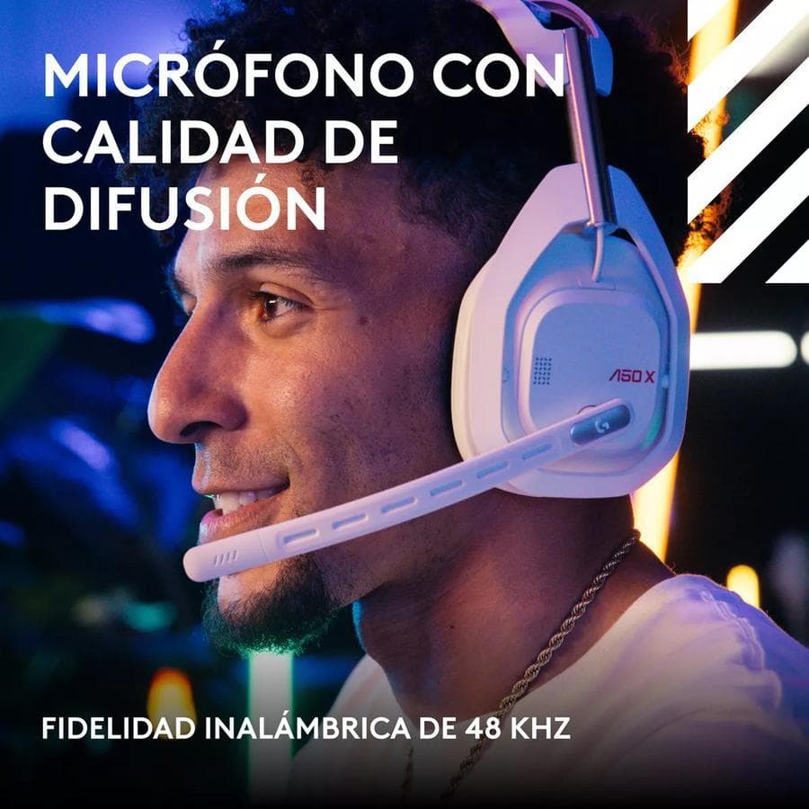 Auricular Gamer Inalámbrica + Base, Logitech Astro A50 X Blanco — miniatura 4