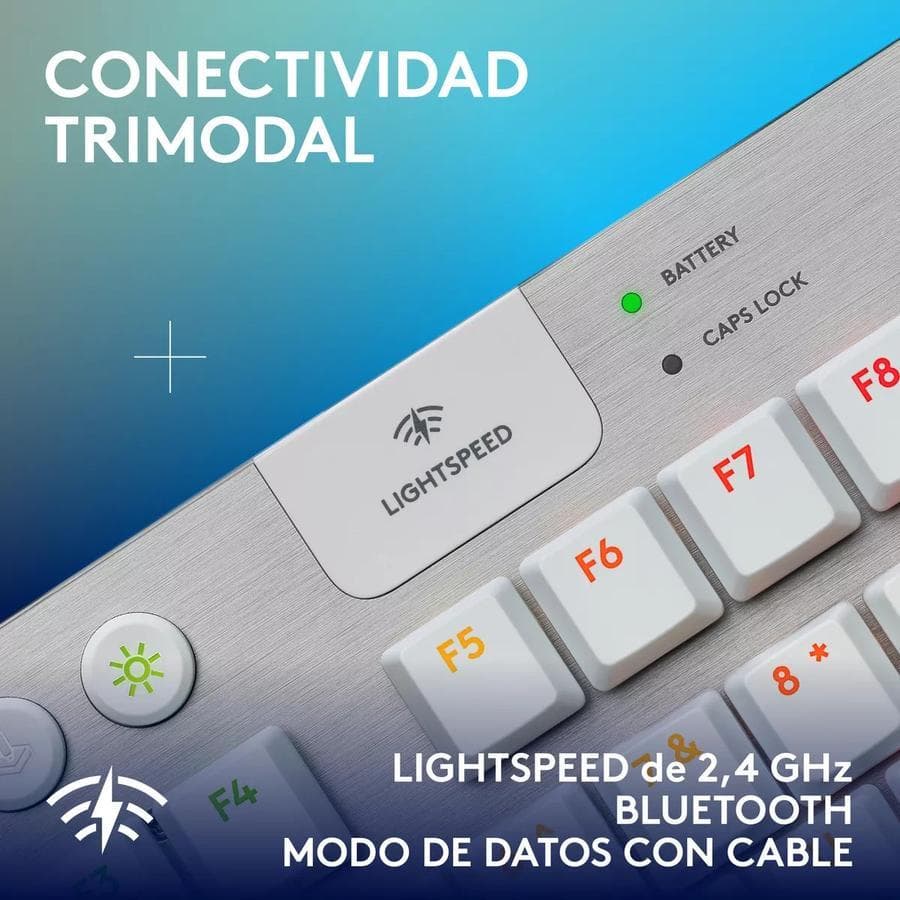 Teclado Gamer Inalámbrico Logitech G915X Tkl Blanco — miniatura 2