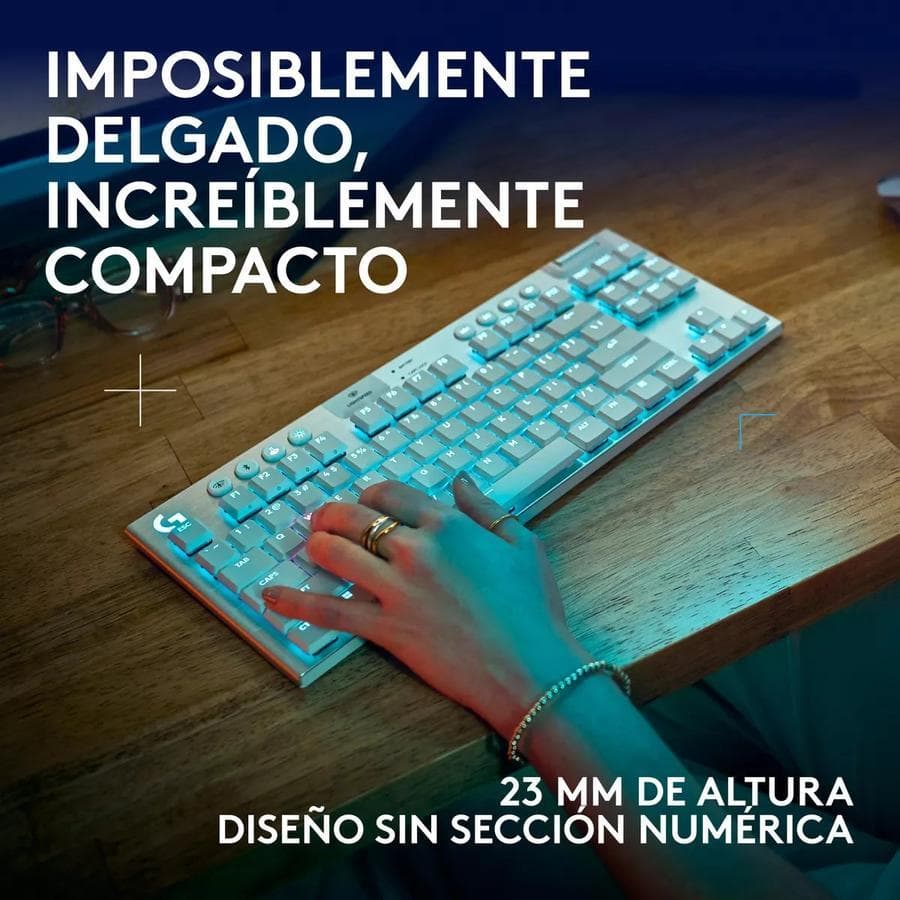 Teclado Gamer Inalámbrico Logitech G915X Tkl Blanco — miniatura 3