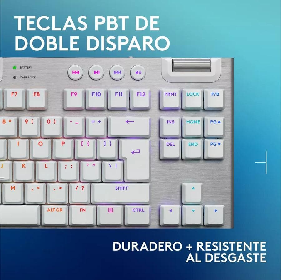 Teclado Gamer Inalámbrico Logitech G915X Tkl Blanco — miniatura 6