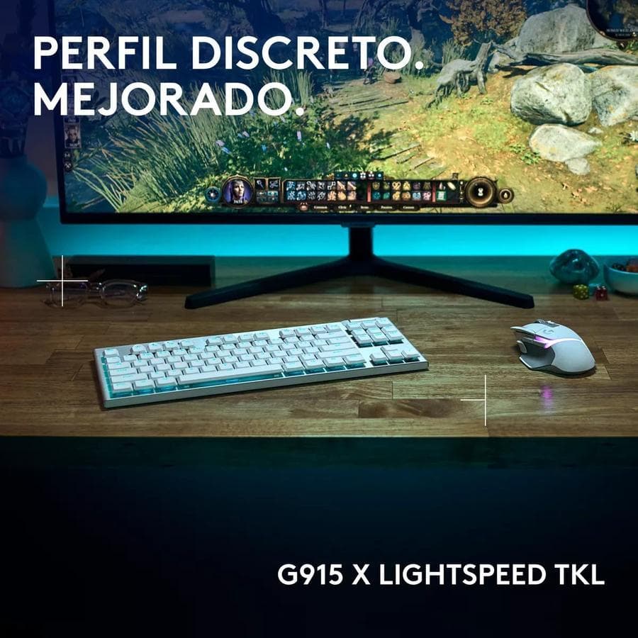 Teclado Gamer Inalámbrico Logitech G915X Tkl Blanco — miniatura 9