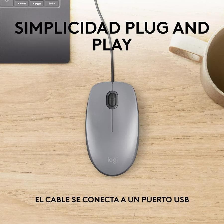 Mouse Logitech M110 Silent Gris Usb — miniatura 3