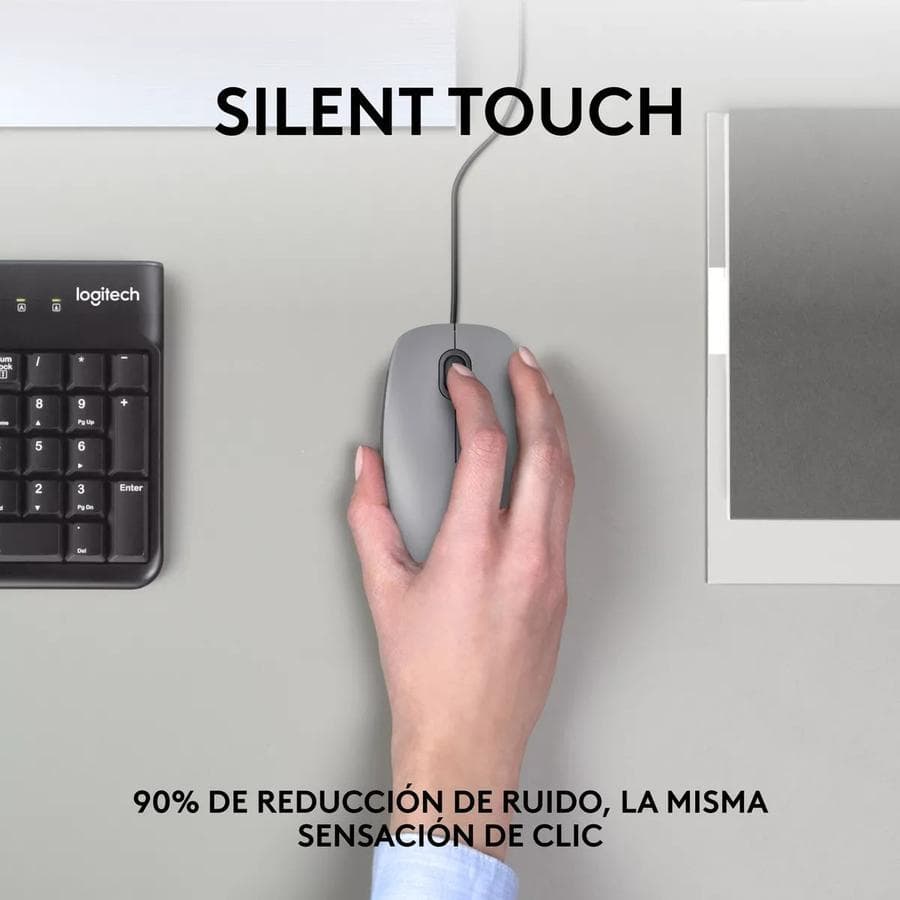 Mouse Logitech M110 Silent Gris Usb — miniatura 5