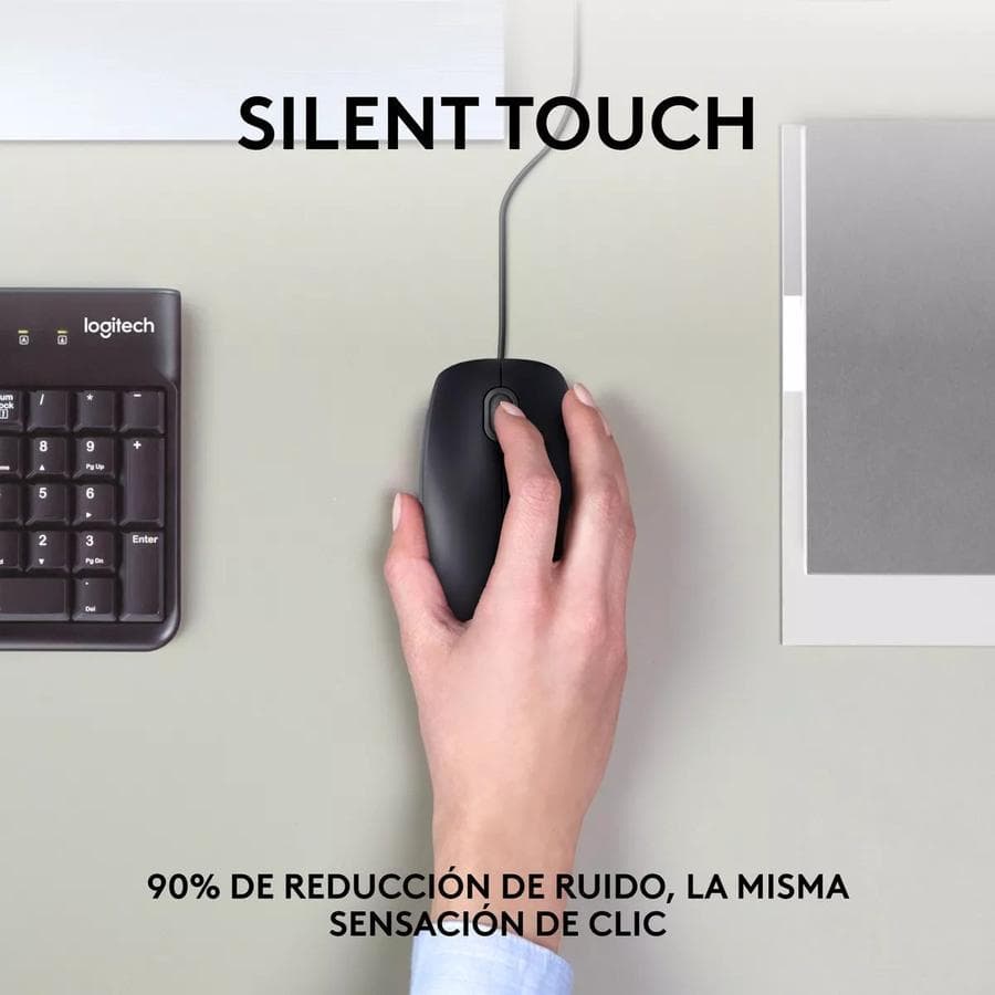 Mouse Logitech M110 Silent Negro Usb — miniatura 3