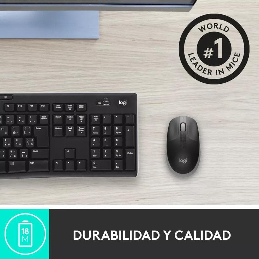 Mouse Logitech Wireless M190 Black / Grey — miniatura 3