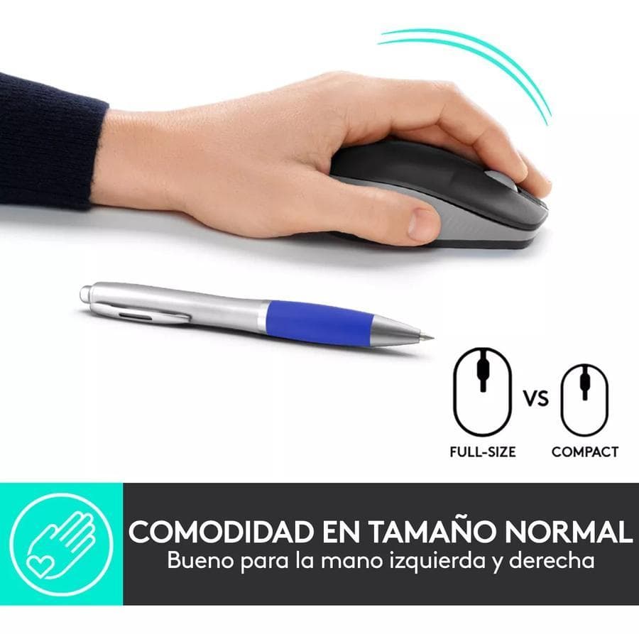 Mouse Logitech Wireless M190 Black / Grey — miniatura 6