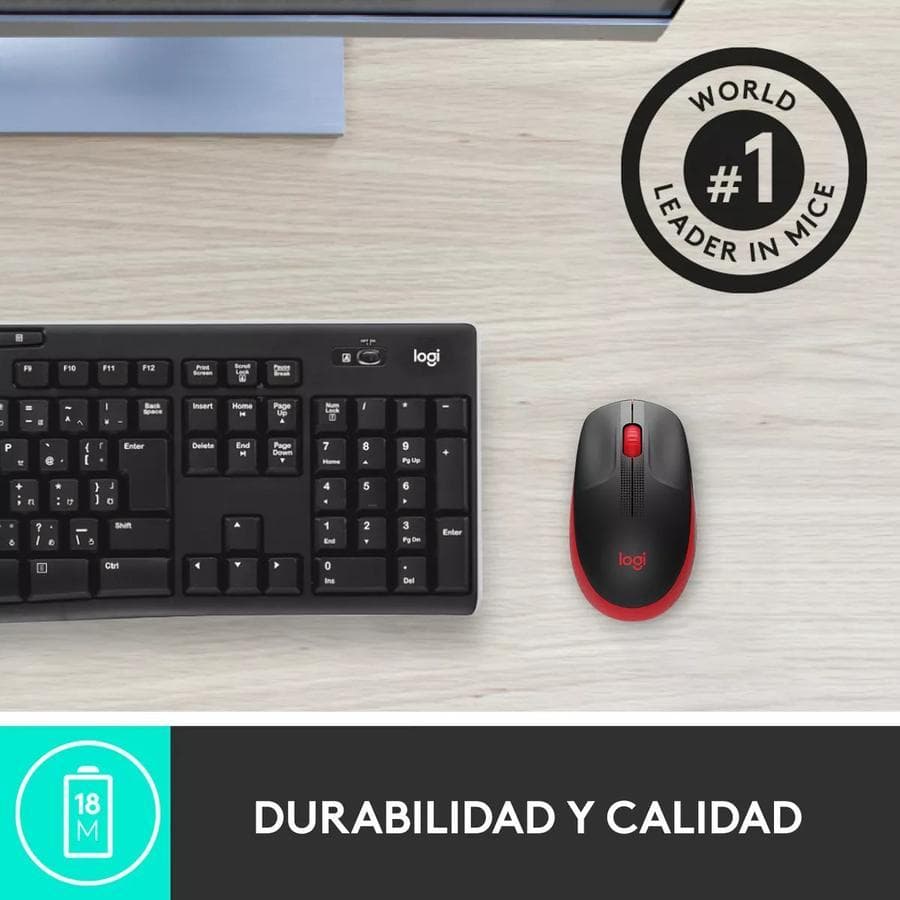Mouse Logitech Wireless M190 Red — miniatura 2
