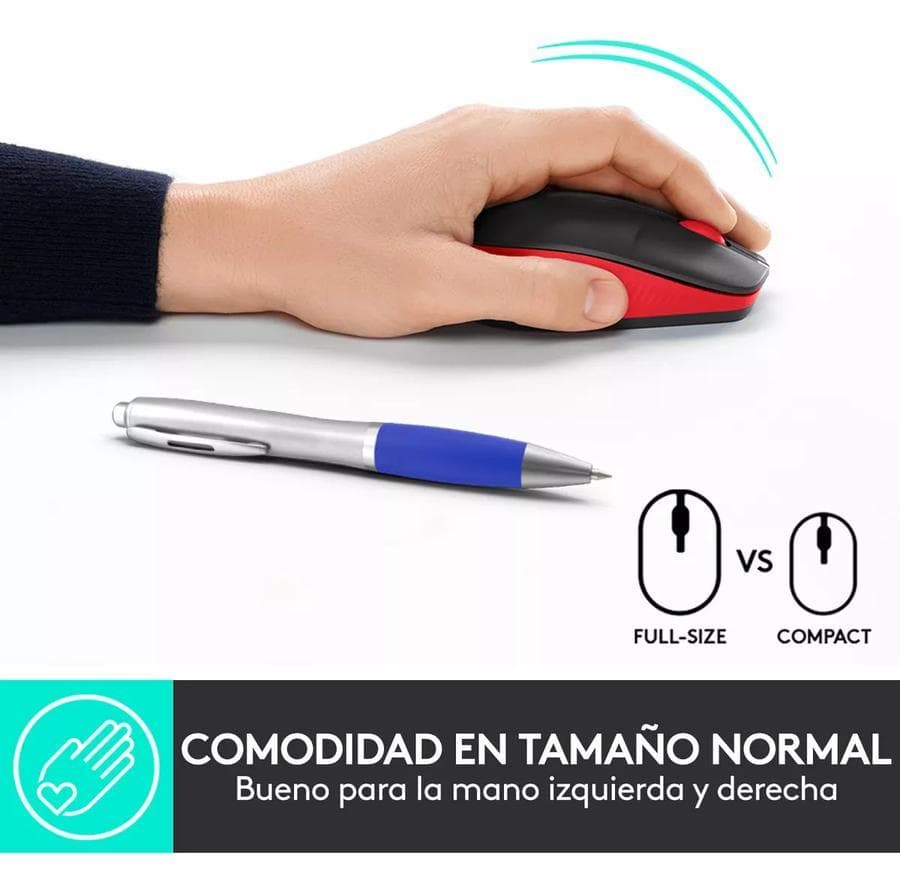 Mouse Logitech Wireless M190 Red — miniatura 4