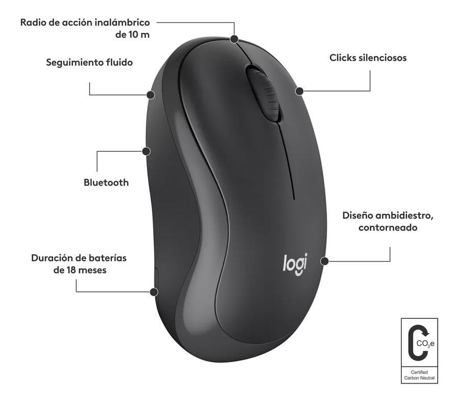 Mouse inalámbrico Logitech M240 — miniatura 2