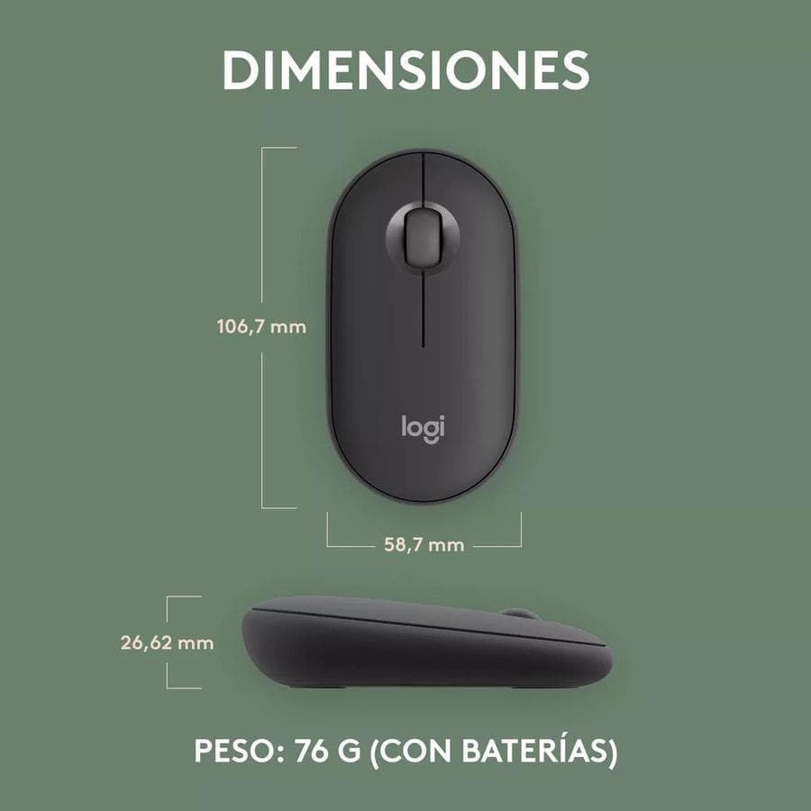 Mouse Bluetooth Multidispositivo Logitech Pebble 2 M350S — miniatura 7