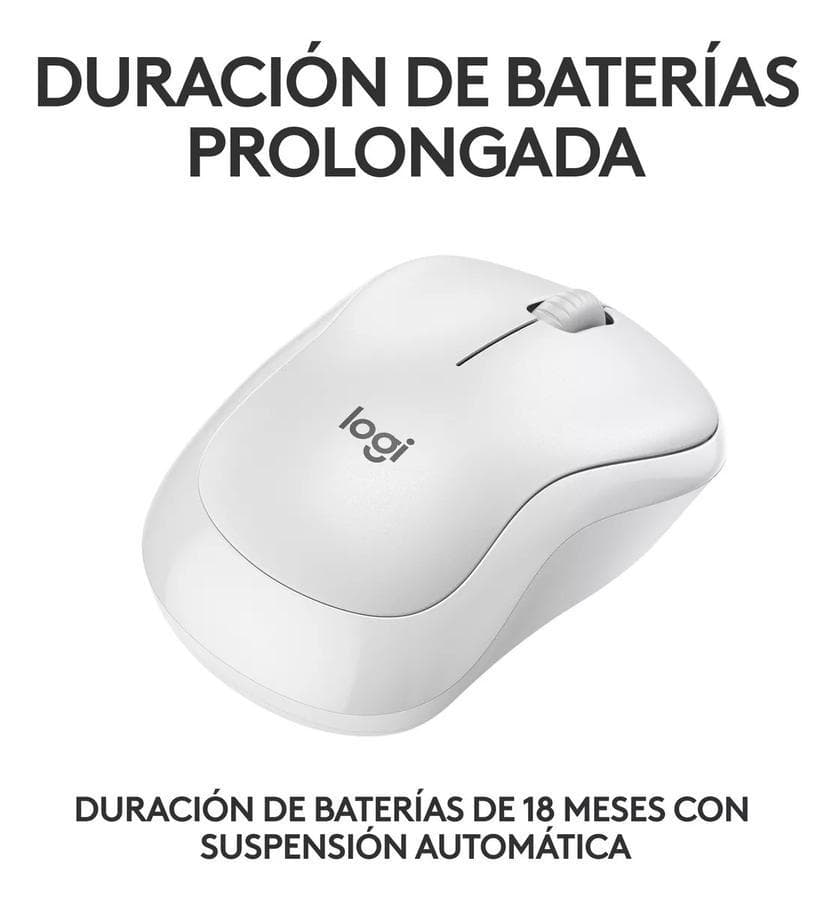 Mouse Bluetooth Logitech Silent (M240) Blanco — miniatura 3