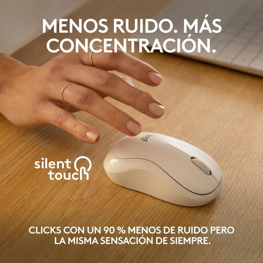 Mouse Bluetooth Logitech Silent (M240) Blanco — miniatura 6