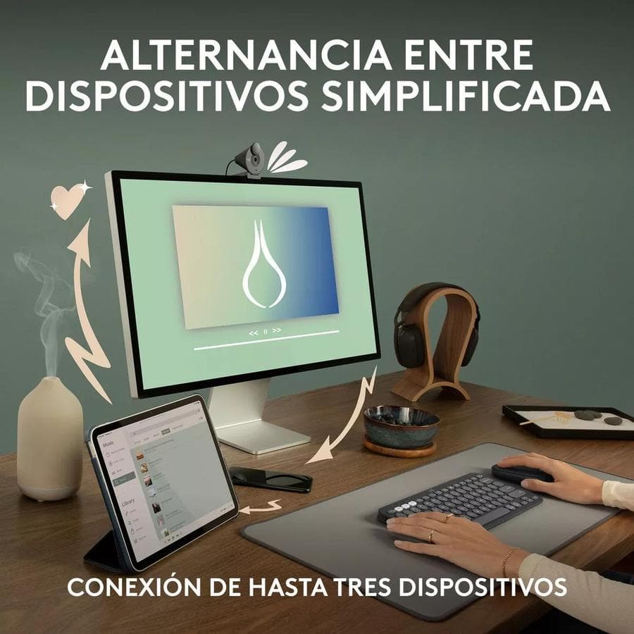 Mouse Logitech Pebble 2 M350S, Bluetooth Multidispositivo Rosa — miniatura 3