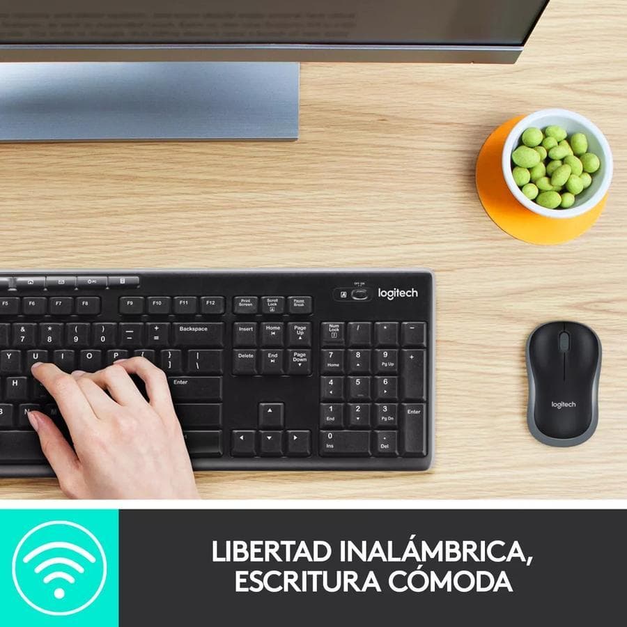 Teclado y Mouse Inalámbrico Logitech (MK270) Negro  — miniatura 2