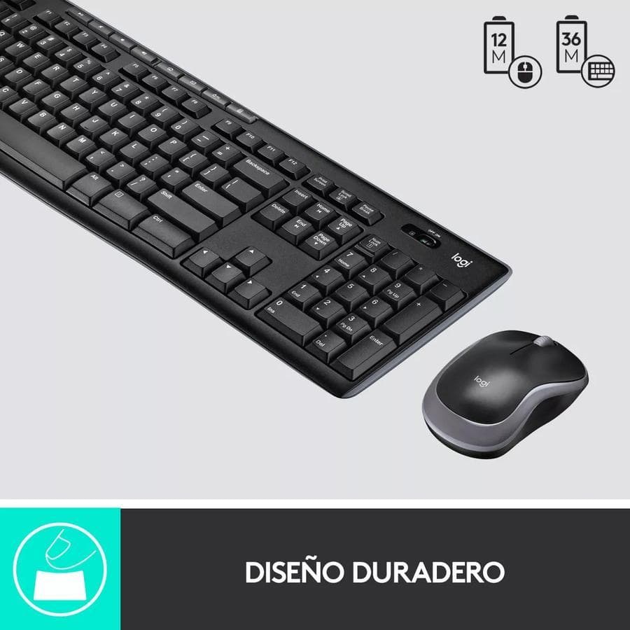 Teclado y Mouse Inalámbrico Logitech (MK270) Negro  — miniatura 10