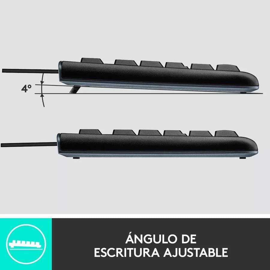 Teclado y Mouse Usb Logitech (MK120) Negro — miniatura 6