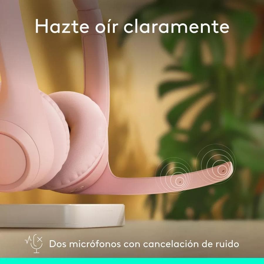 Auricular Inalámbricos Logitech Zone 300 Con Micrófono Rosa — miniatura 5