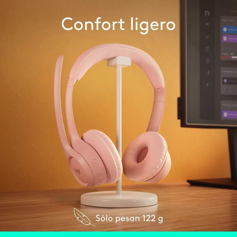 Auricular Inalámbricos Logitech Zone 300 Con Micrófono Rosa — miniatura 10
