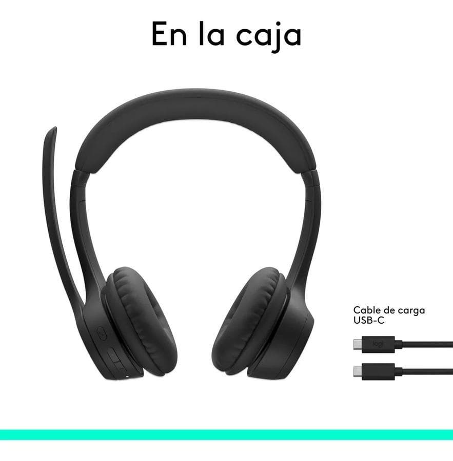 Auricular Inalámbrico Logitech Zone 300 Con Micrófono Negro — miniatura 9