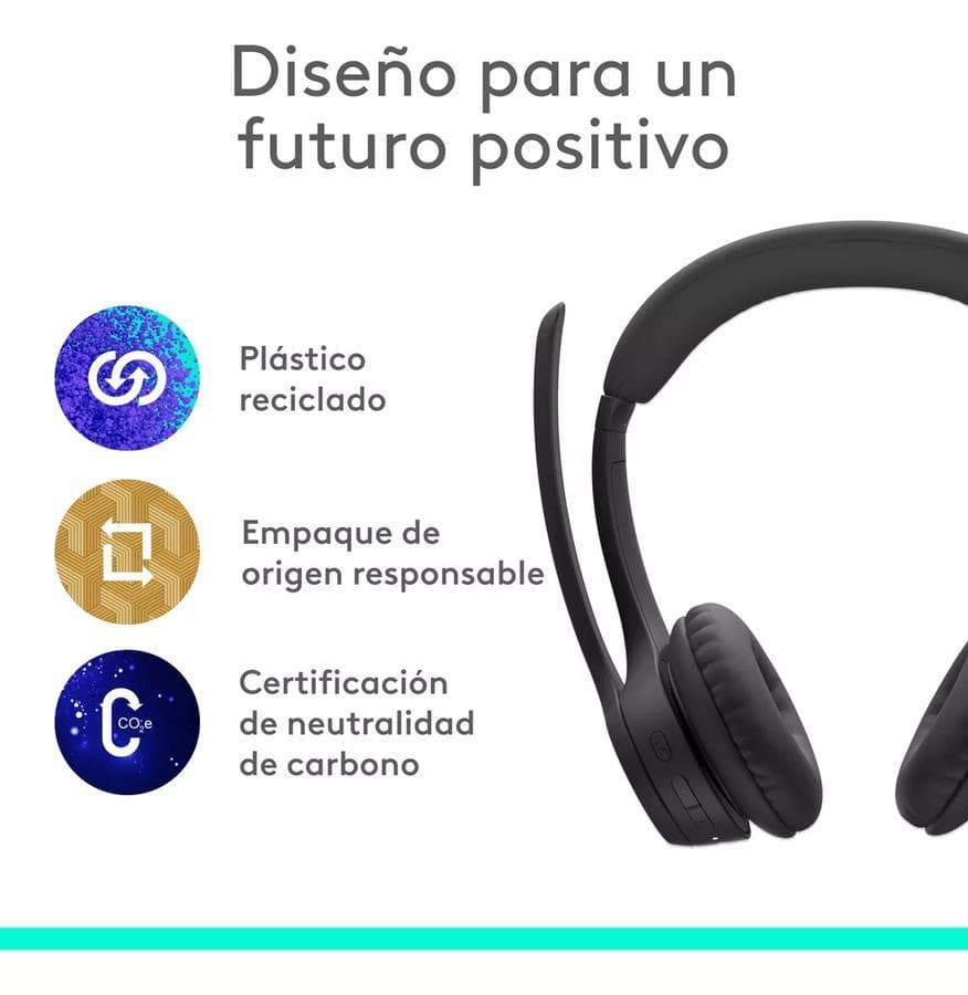 Auricular Inalámbrico Logitech Zone 300 Con Micrófono Negro — miniatura 10