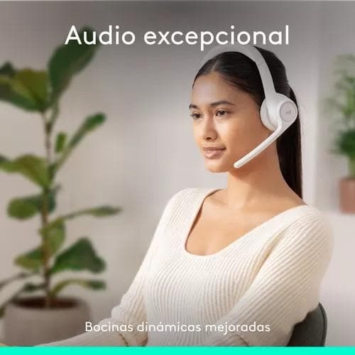 Auricular Inalámbricos Logitech Zone 300 Con Micrófono Blanco — miniatura 7